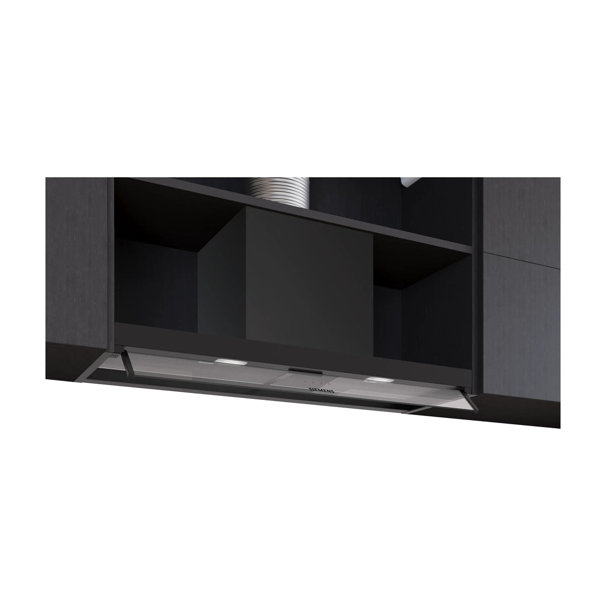 Campana integrable Siemens LJ95BCC60 de 90 cm, negro mate y 3 velocidades