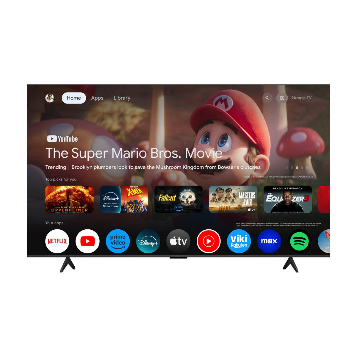 Televisor QLED TCL 85T69C de 85 pulgadas, 4K UHD y Google TV