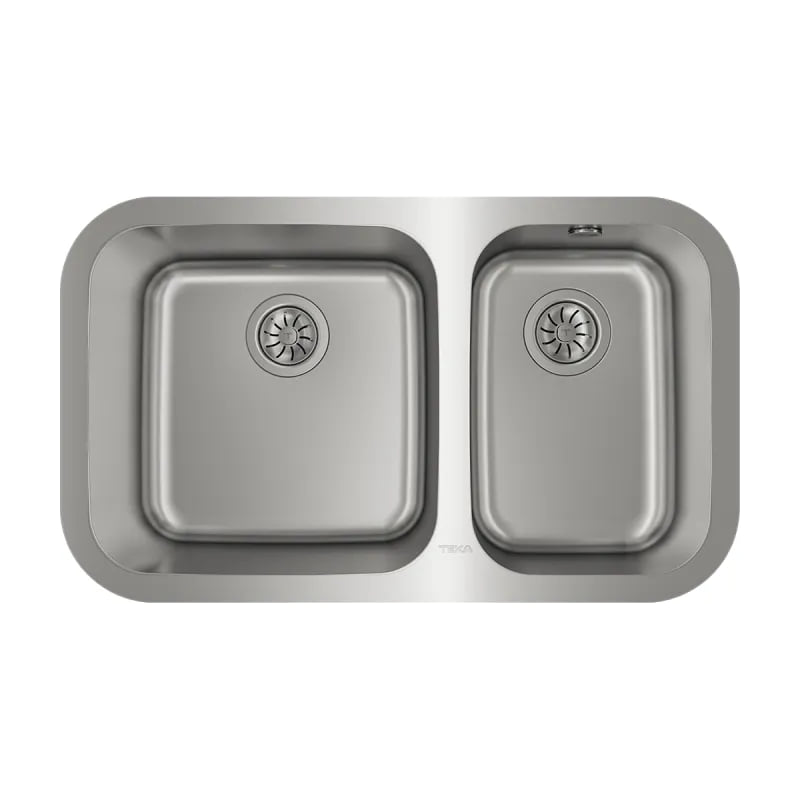 Fregadero Teka BE 2C 785 de dos cubetas, bajo encimera