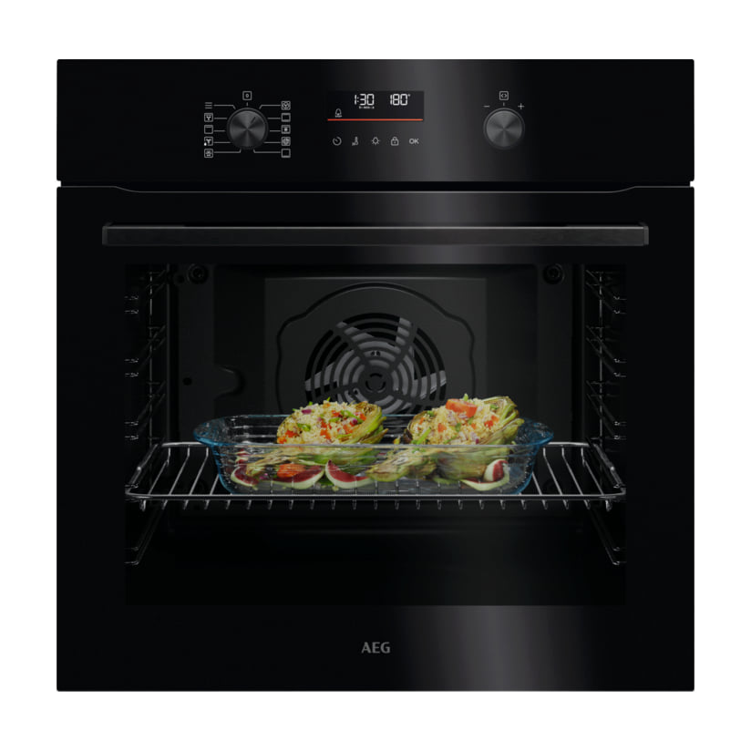 Horno multifunción AEG GU5PB41WSK pirolítico de 72 l, cristal negro