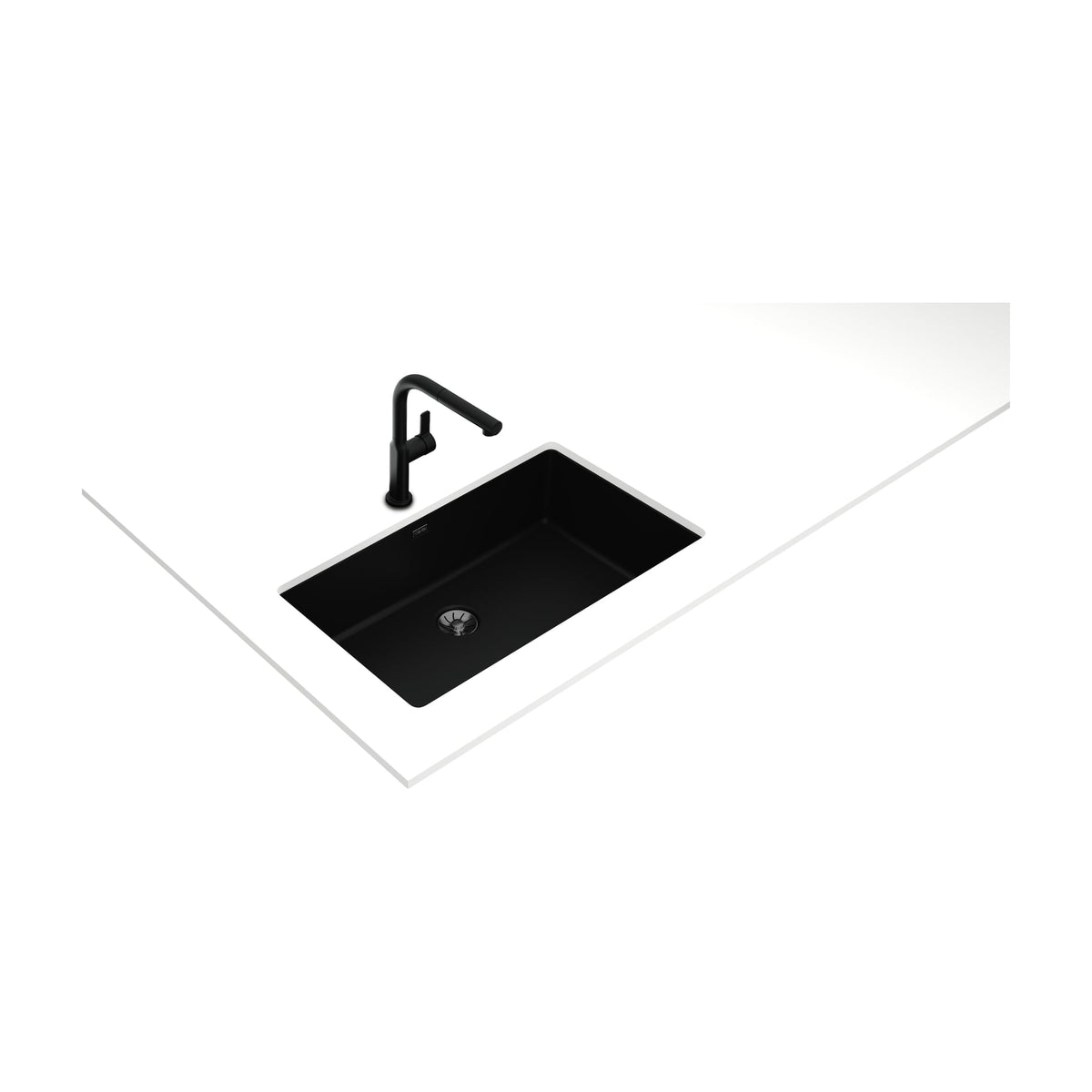 Fregadero Teka TopLine RS15 71.40 FullBlack de una cubeta, instalación 3 en 1