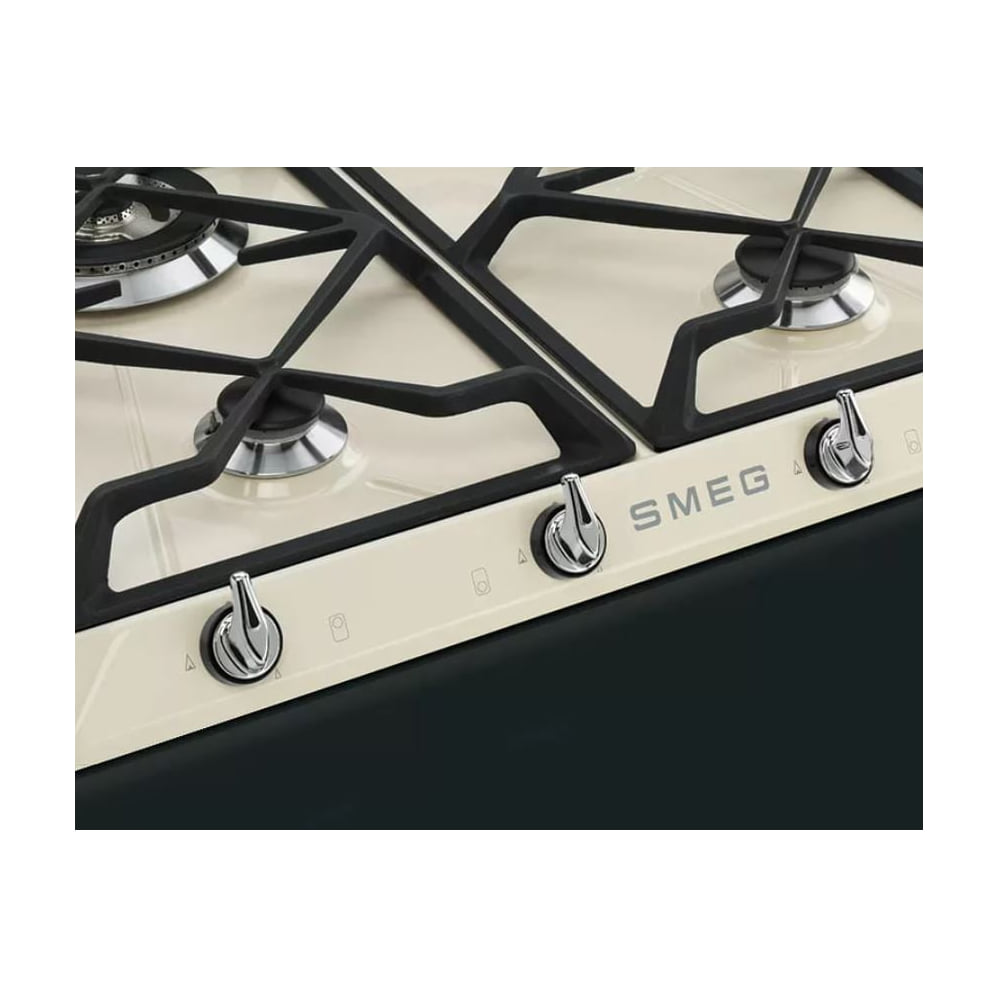 Placa de gas Smeg SR964PGH de 4 zonas, 60 cm, crema