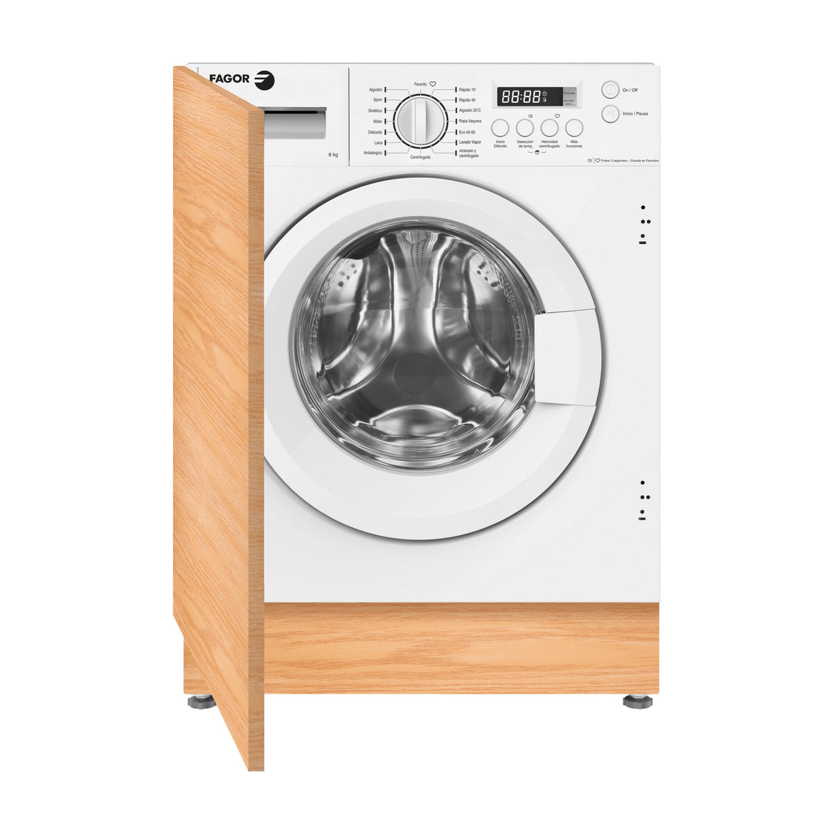 Lavadora integrable Fagor 3FE-8514IT de 8 kg y clase A