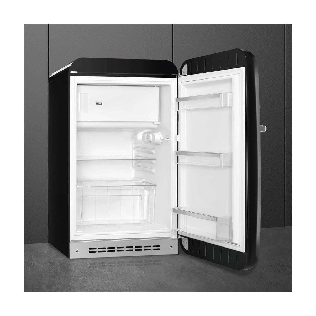Frigorífico de una puerta Smeg FAB10RBL6 negro, 122 l y clase D