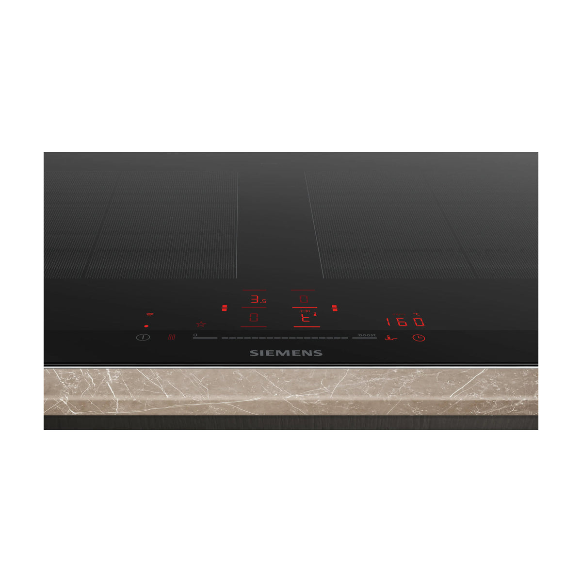 Placa de inducción Siemens EX275HXC1E de 90 cm con 2 zonas Flex y Home Connect