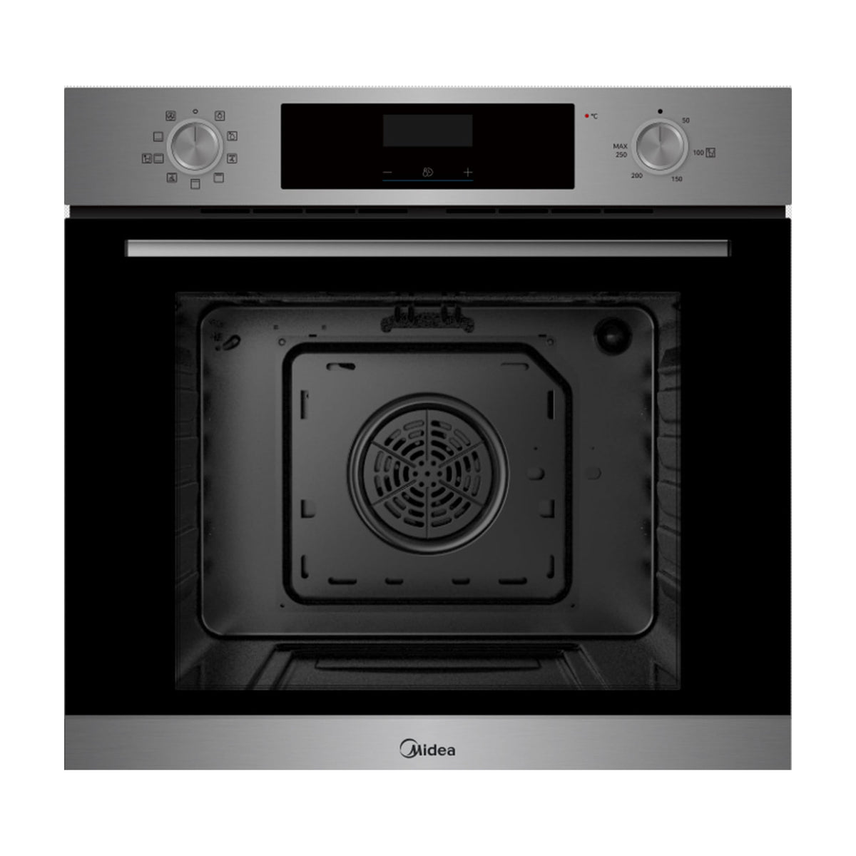 Horno multifunción Midea MBOG2-D2M90(SS), 70 litros y limpieza hidrolítica