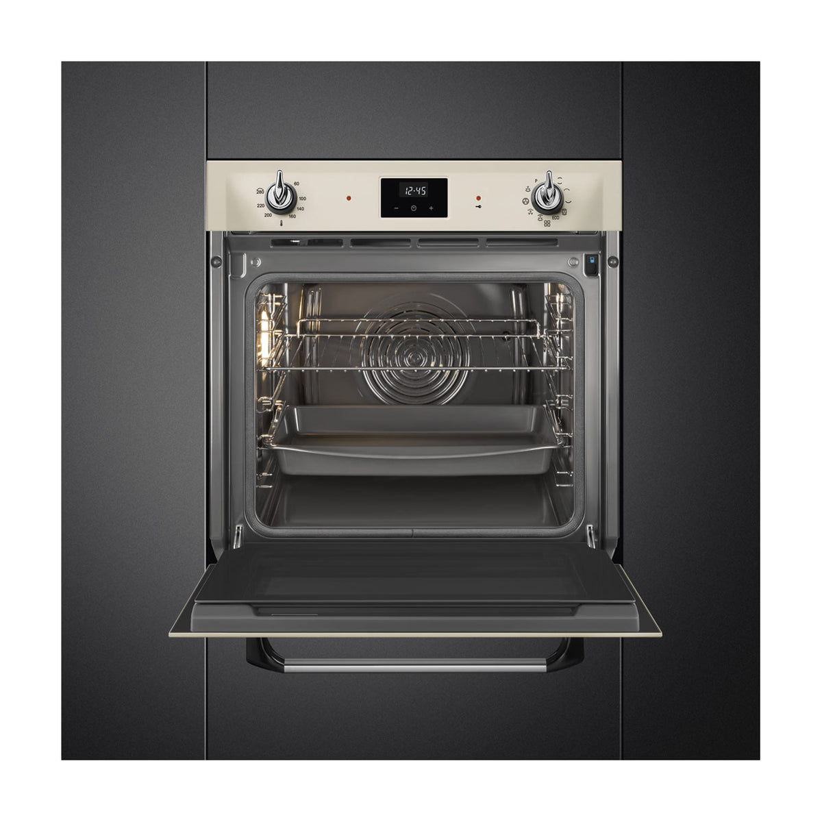 Horno multifunción Smeg SOP6900TP pirolítico, 68 l, crema