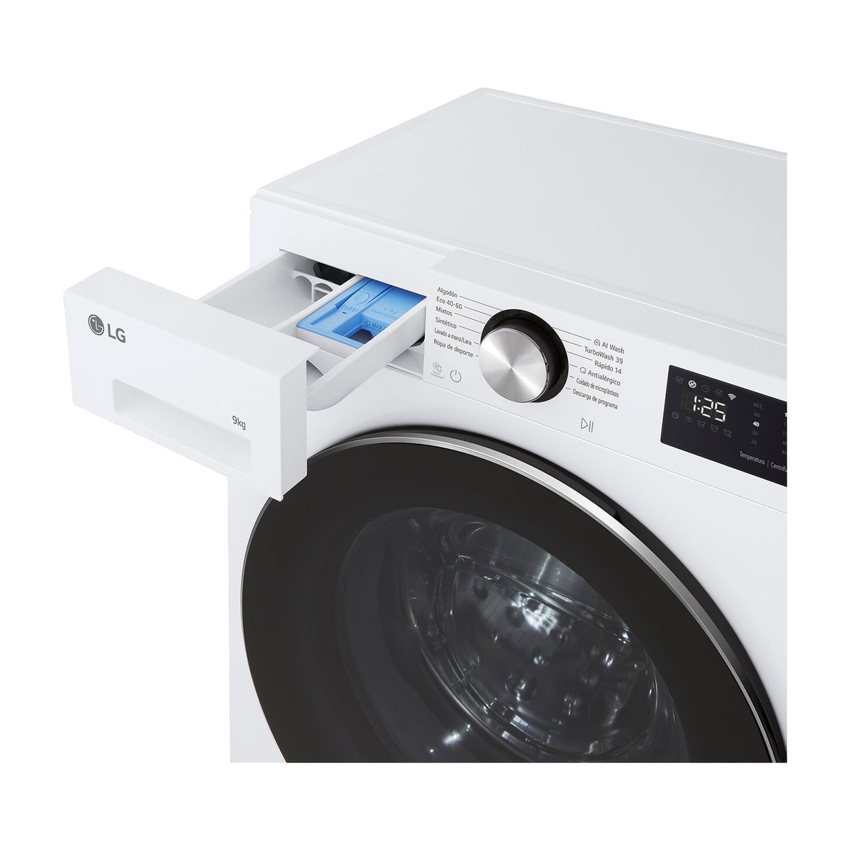 Lavadora LG F4X5009TLC de carga frontal, 9 kg y 1400 rpm