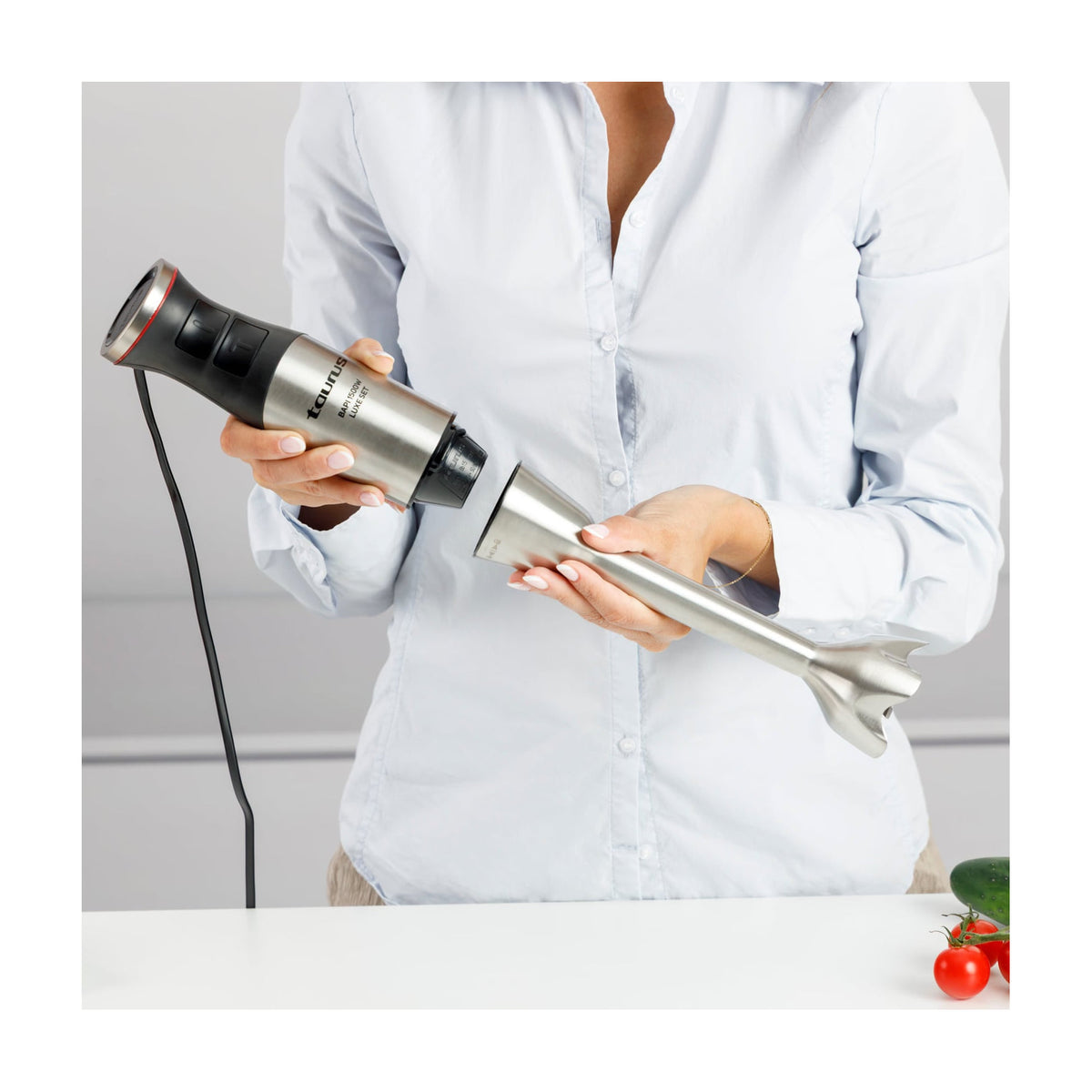 Batidora de mano Taurus Bapi 1500 Luxe Set, 1500 W y 20 velocidades