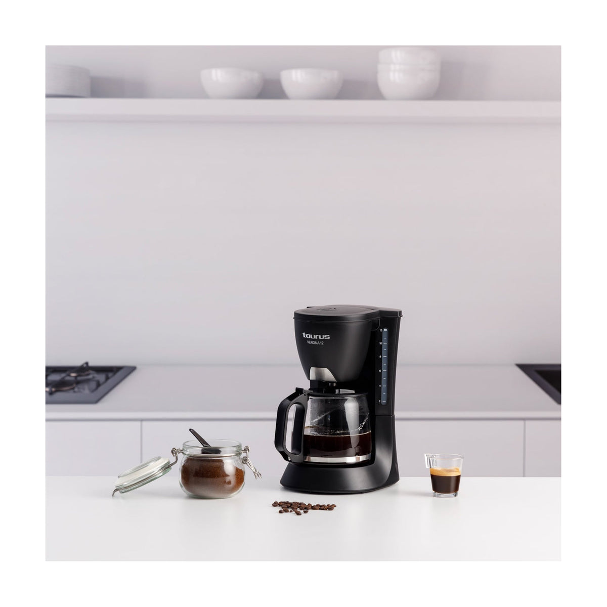 Cafetera de goteo Taurus Verona 12, 680 W y 12 tazas