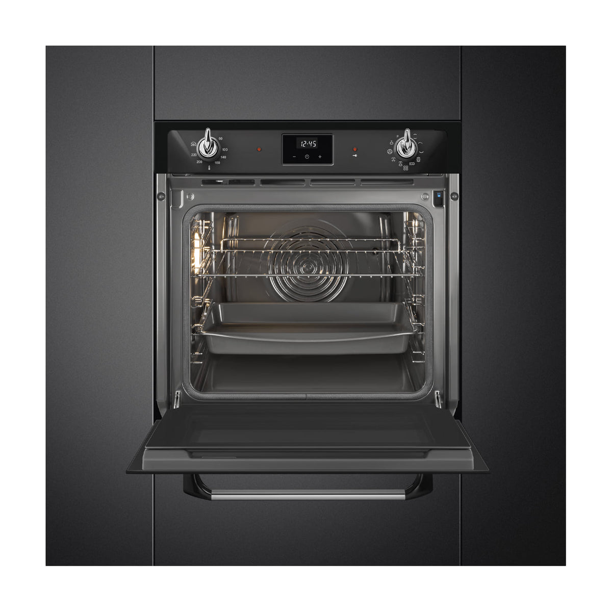 Horno multifunción Smeg SOP6900TN pirolítico de 68 litros, negro