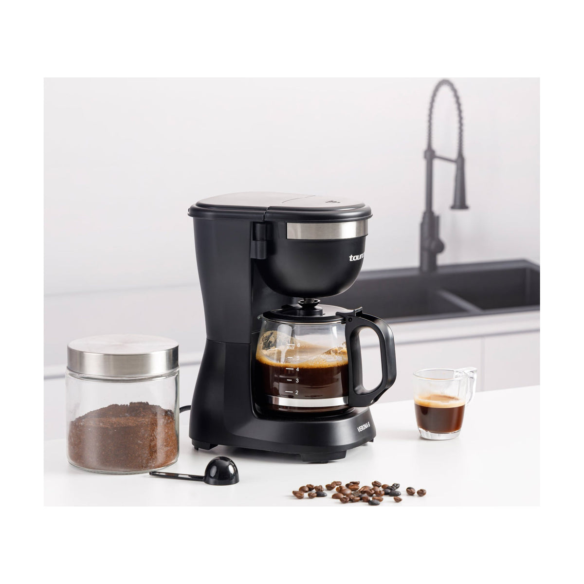Cafetera de goteo Taurus Verona 6, 6 tazas y 600 W