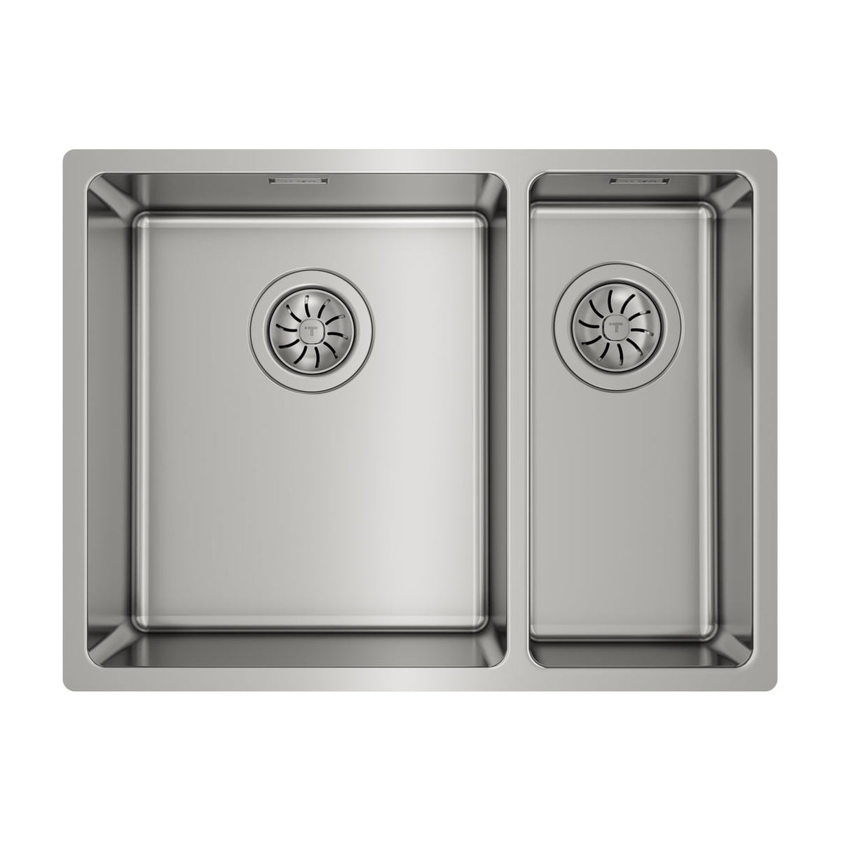 Fregadero Teka Be Linea RS15 2C 580, dos cubetas bajo encimera en inox