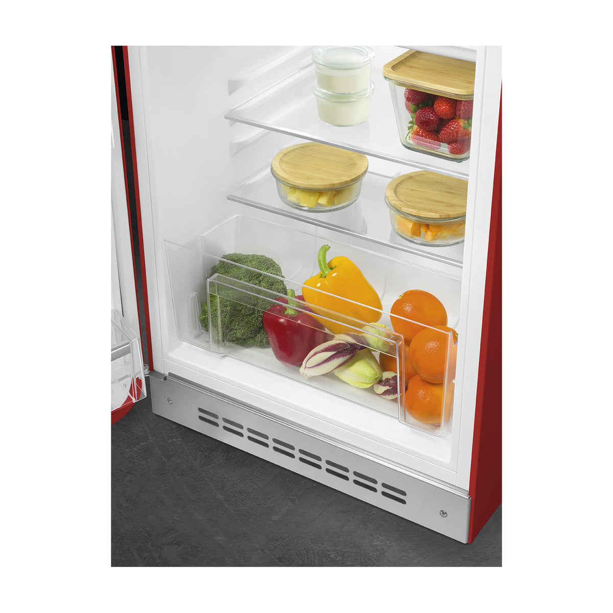 Frigorífico de una puerta Smeg FAB10LRD6 rojo, 122 l y clase D
