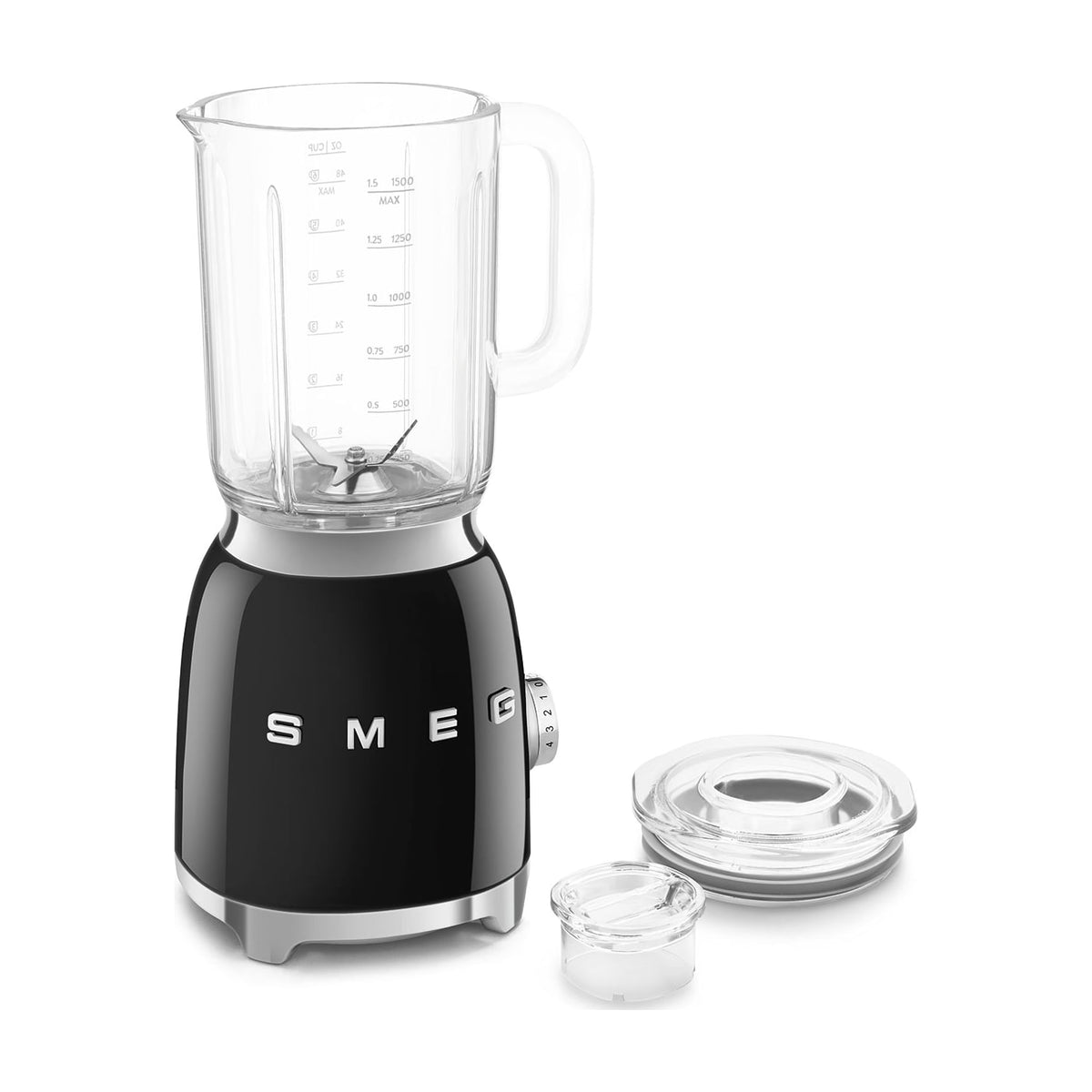 Batidora de vaso Smeg BLF03BLEU negra, 800 W y 1,5 l