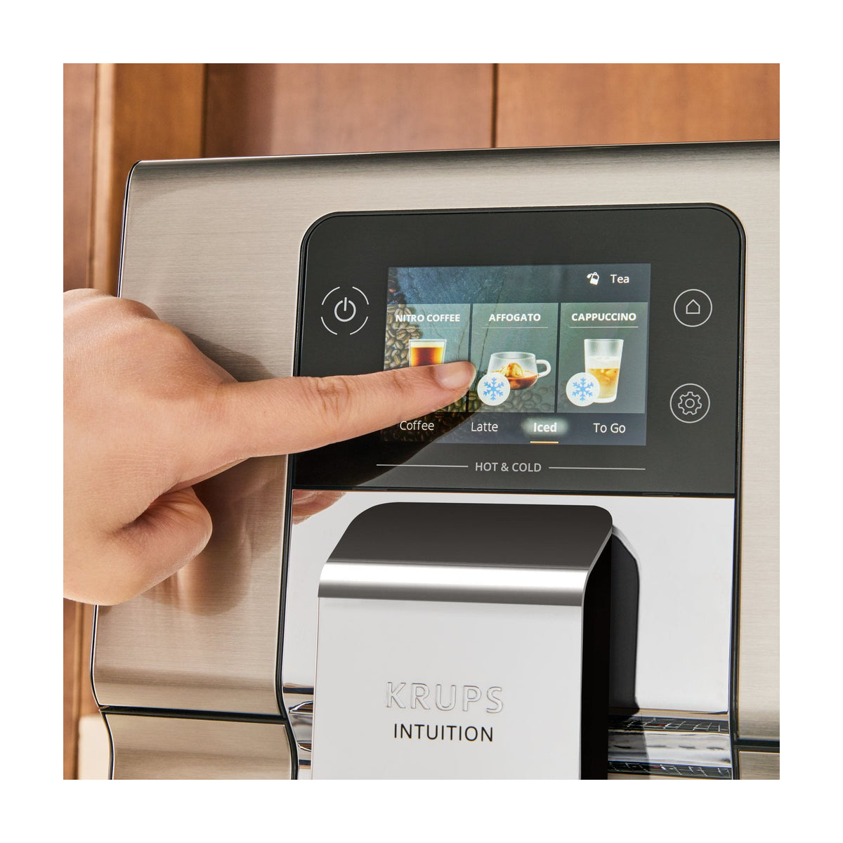 Cafetera superautomática Krups Intuition Experience Hot&Cold EA879EE0, 30 recetas