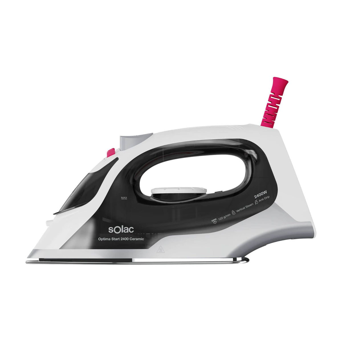 Plancha de vapor Solac PV2400, 2400 W y suela cerámica