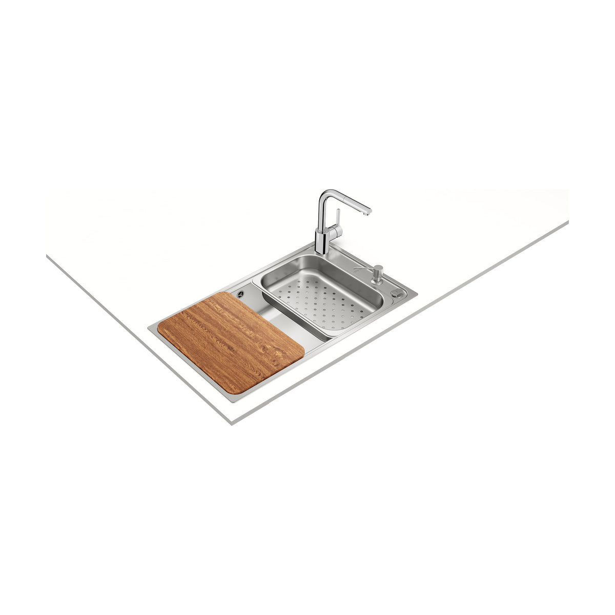 Fregadero Teka Bahia 1C Plus de acero inoxidable, una cubeta, 86 × 50 cm