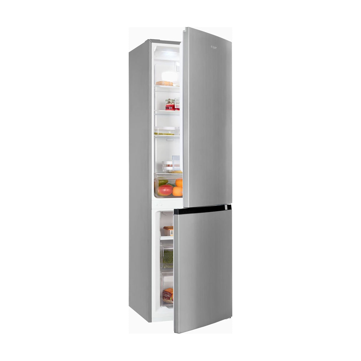 Frigorífico combi Exquisit KGC265-70-NF-040D inoxlook, No Frost, 253 l