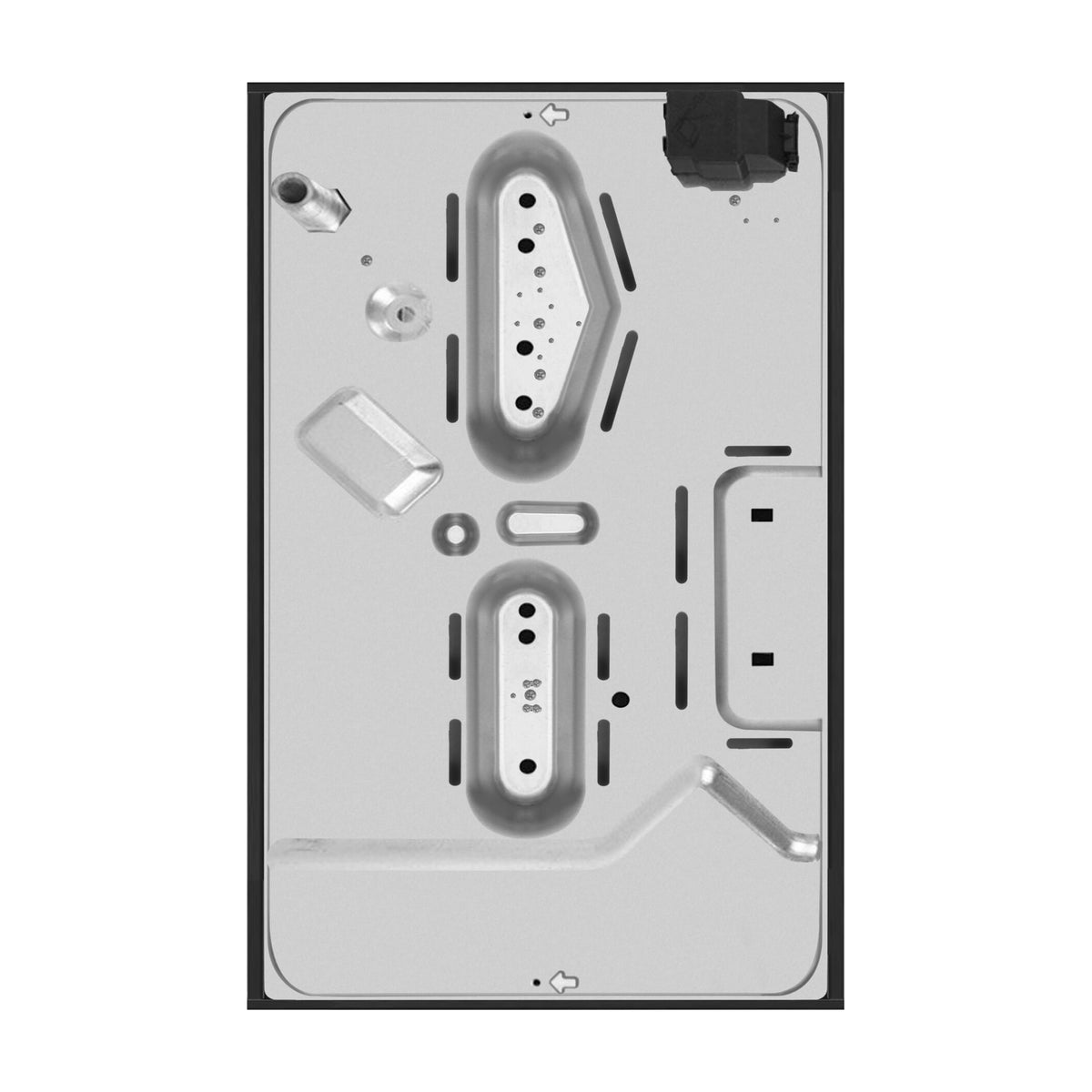 Placa de gas Fagor 3MCF-2GSTA, 2 fuegos y cristal templado negro