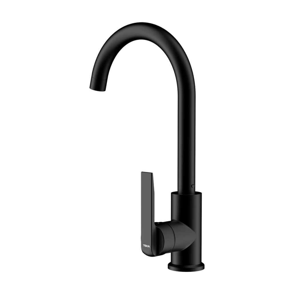 Grifo de cocina Teka IN 915 negro, monomando con caño giratorio 360°