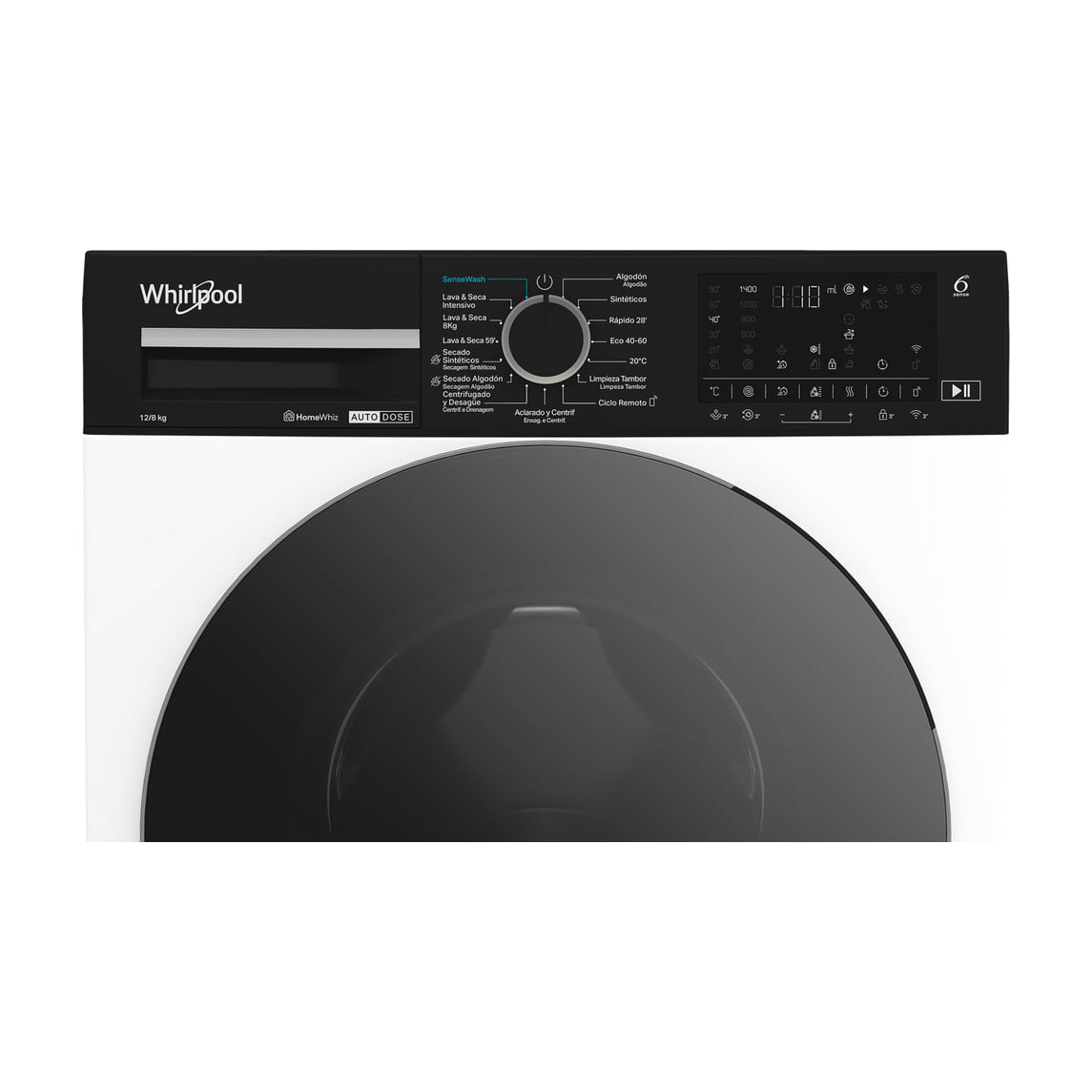 Lavasecadora Whirlpool WPD 2836W ADS SPT, 12/8 kg y 1400 rpm