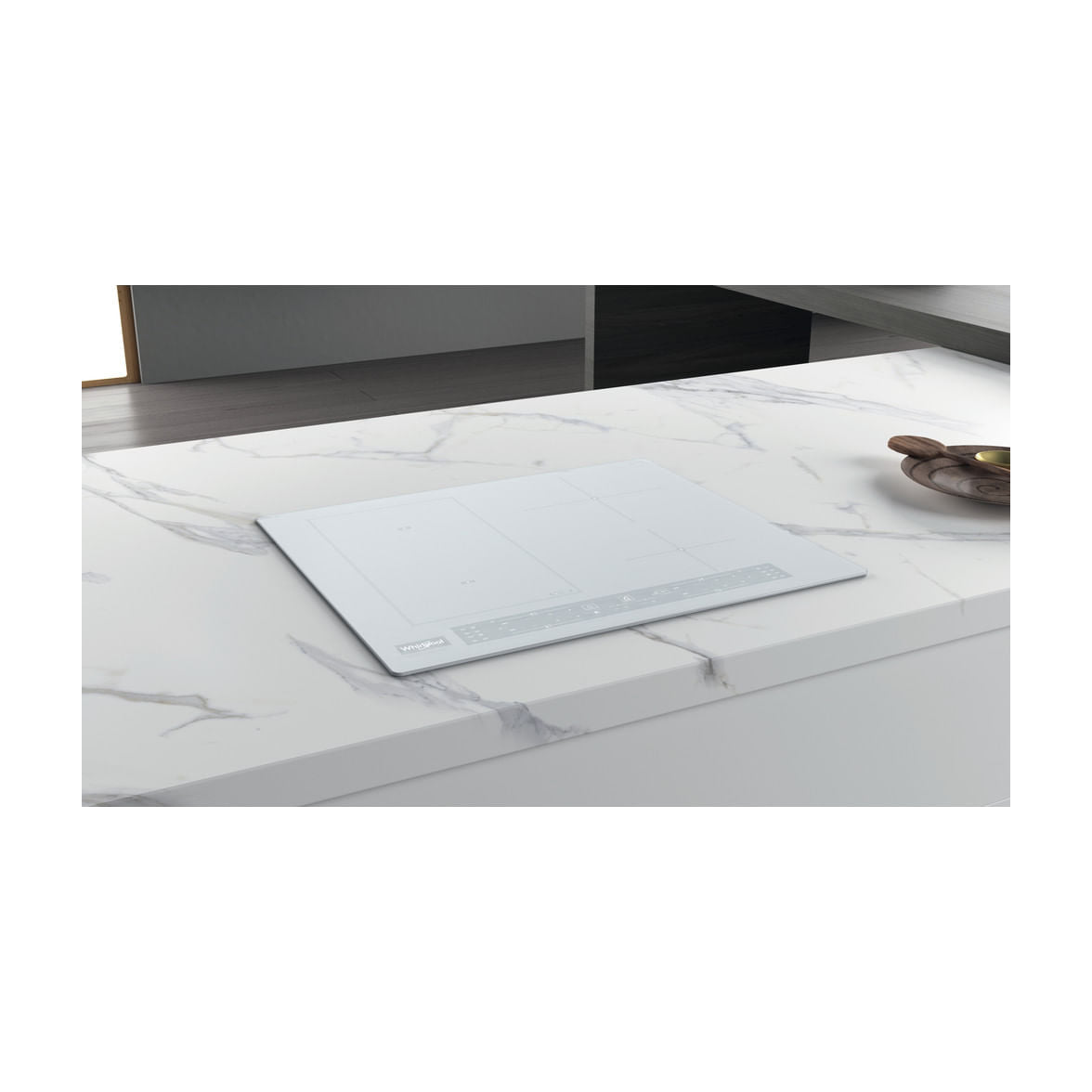 Placa de inducción Whirlpool WL B4560 NE/W con 4 zonas y FlexiCook, blanca