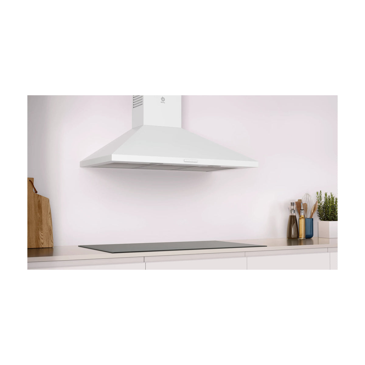 Campana decorativa de pared Balay 3BC695MB, 90 cm, blanca