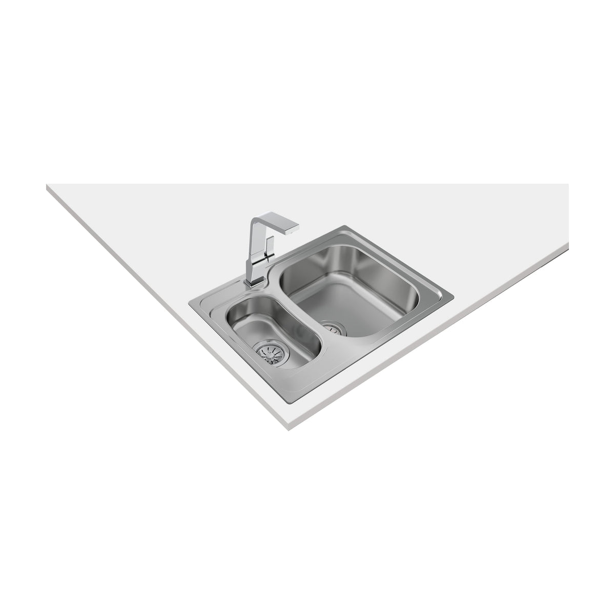 Fregadero Teka Universe 60 T-XP 1½C de acero inoxidable, reversible