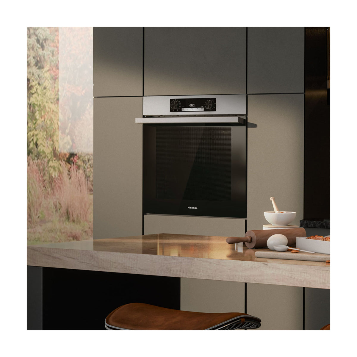 Horno multifunción Hisense BI64EPXE1SOL pirolítico de 77 l, inox