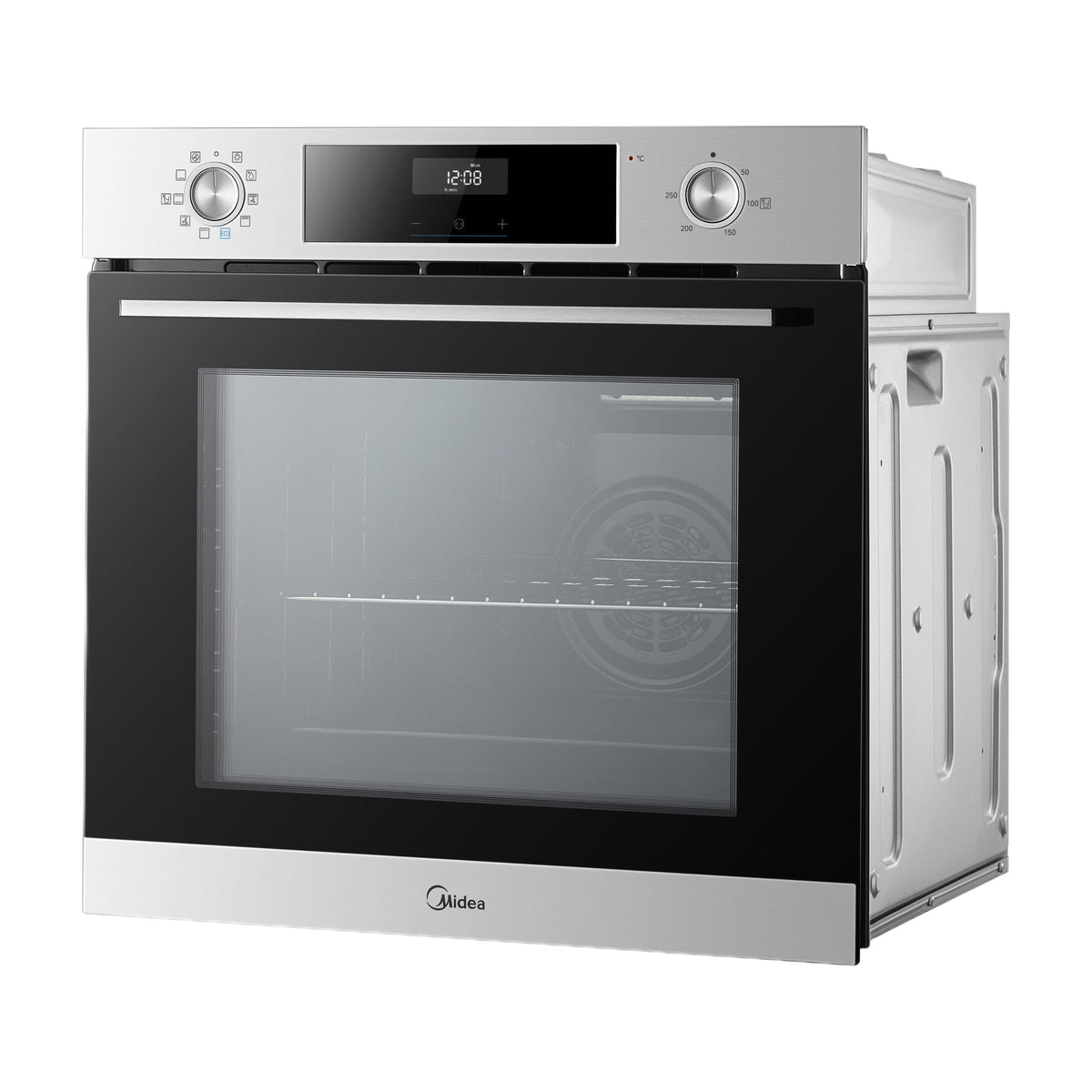 Horno multifunción Midea MBOG2-D2M90(SS), 70 litros y limpieza hidrolítica