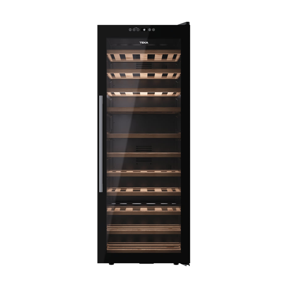 Vinoteca Teka Sommelier RVF 10051 GBK de 51 botellas, cristal negro