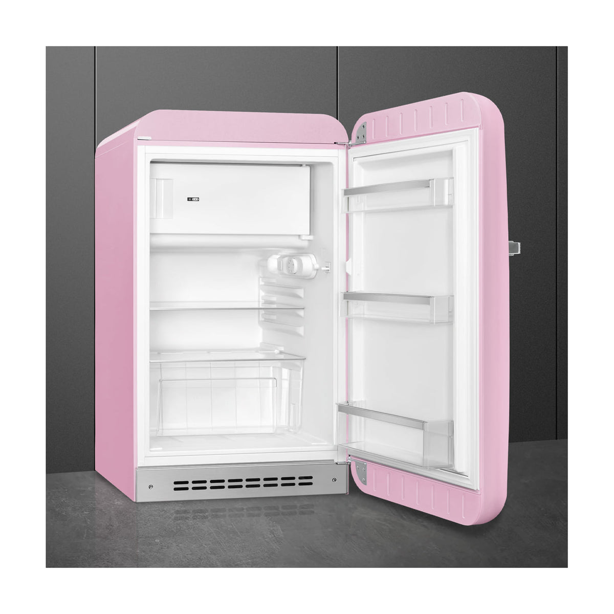 Frigorífico de una puerta Smeg FAB10RPK6 rosa, 122 l y clase D