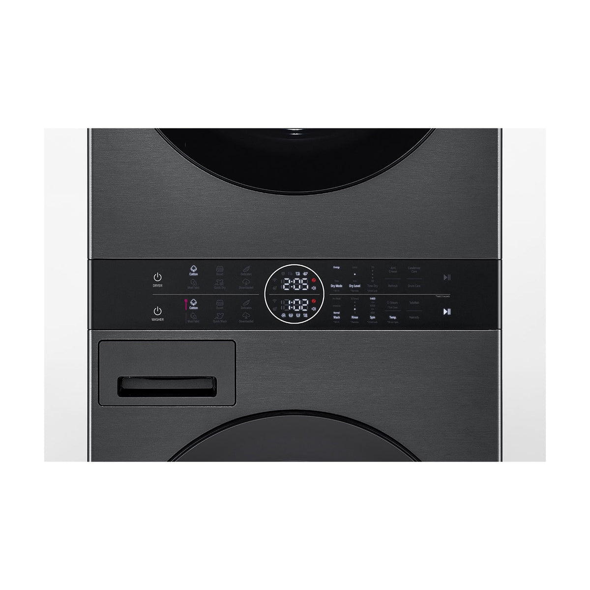 Torre de lavado y secado LG WT1210BBF, 12/10 kg y 1400 rpm