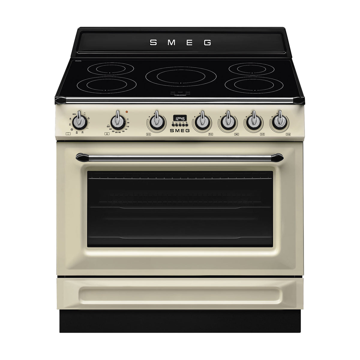Cocina de inducción Smeg TR90IMP con 5 zonas y horno de 115 l