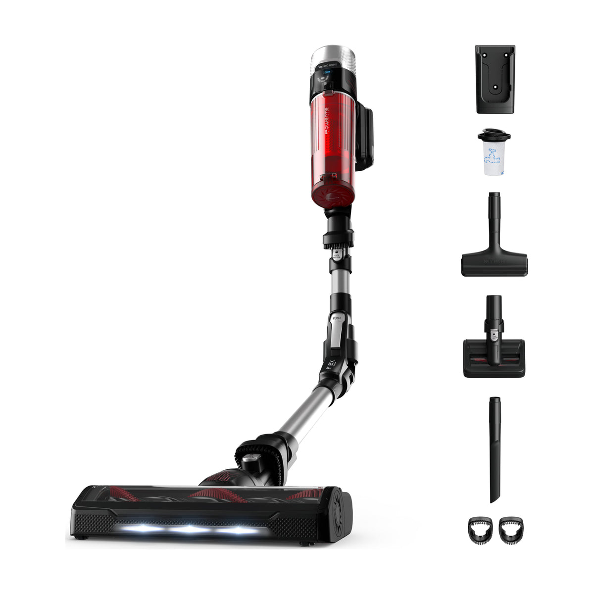 Aspirador escoba Rowenta X-Force Flex 9.60 Animal Care RH2077WO, 100 AW y hasta 45 min
