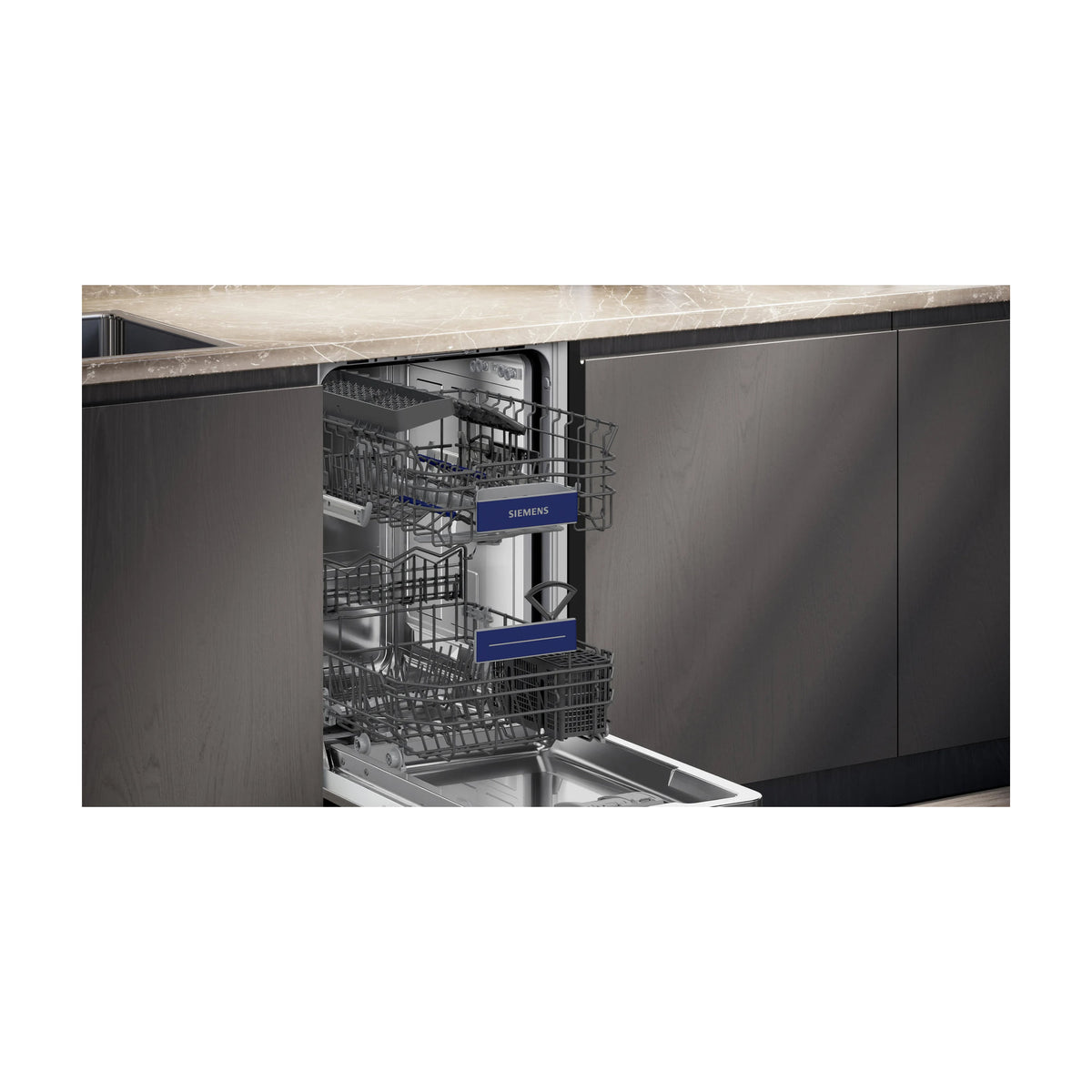 Lavavajillas integrable Siemens SR93EX25LE, 45 cm y Home Connect