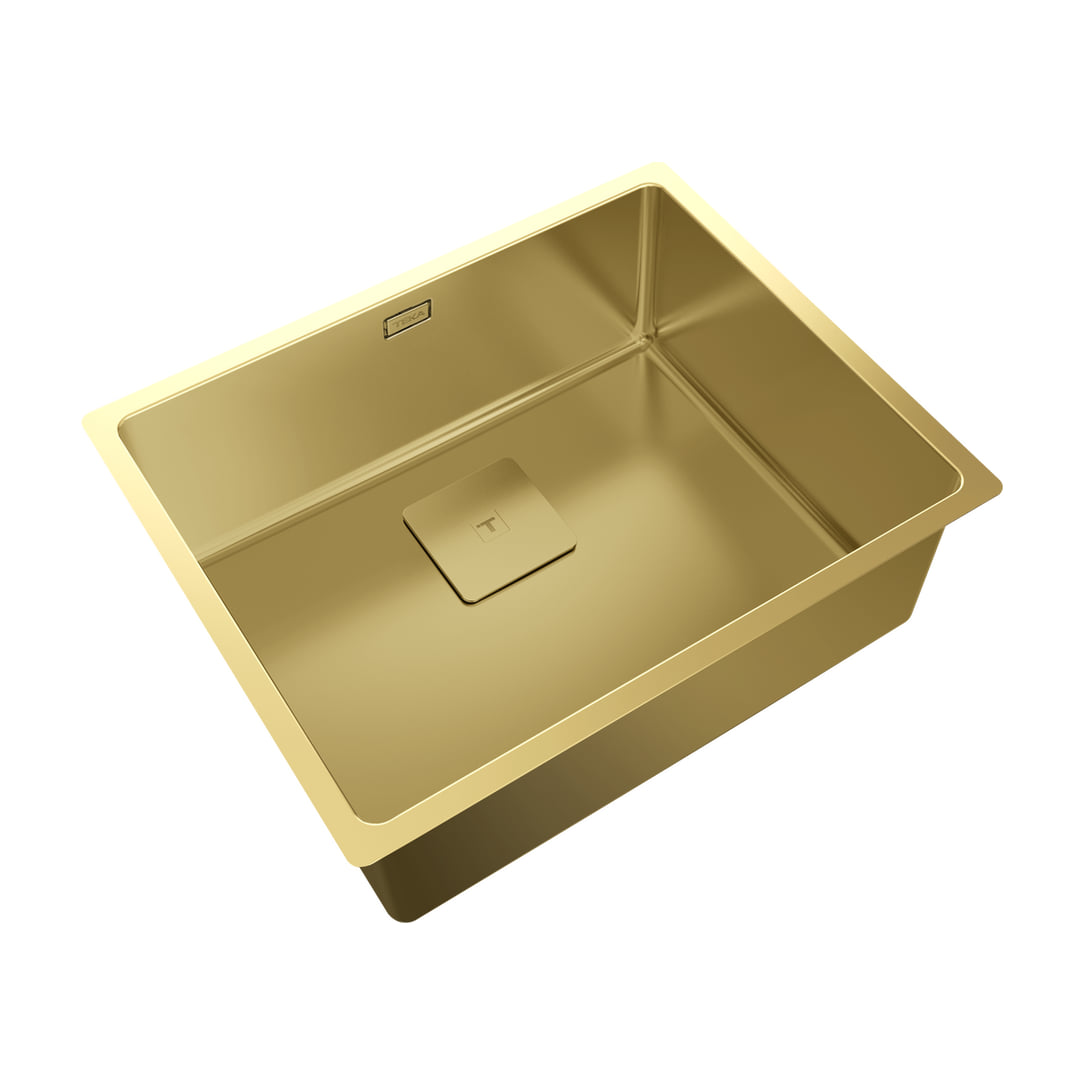 Fregadero Teka FlexLinea RS15 50.40 dorado, una cubeta y triple instalación