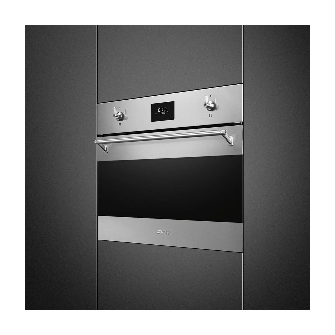 Horno compacto con microondas Smeg SO4301M1X, 40 l, inox