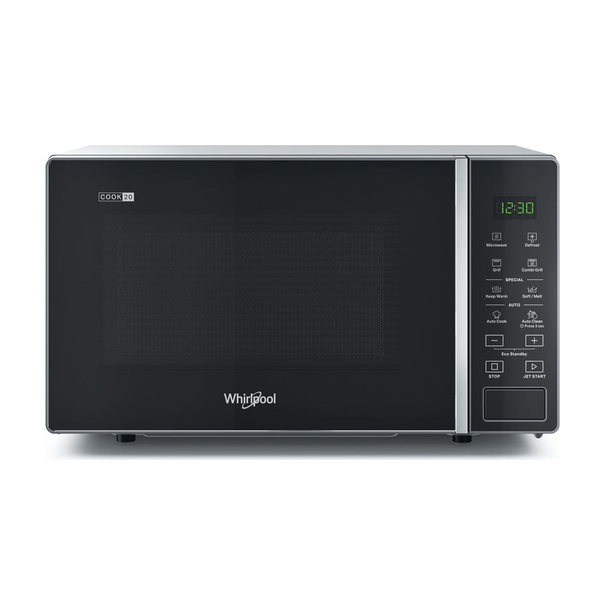 Microondas Whirlpool MWP 203 SB de 20 l con grill de cuarzo de 1000 W