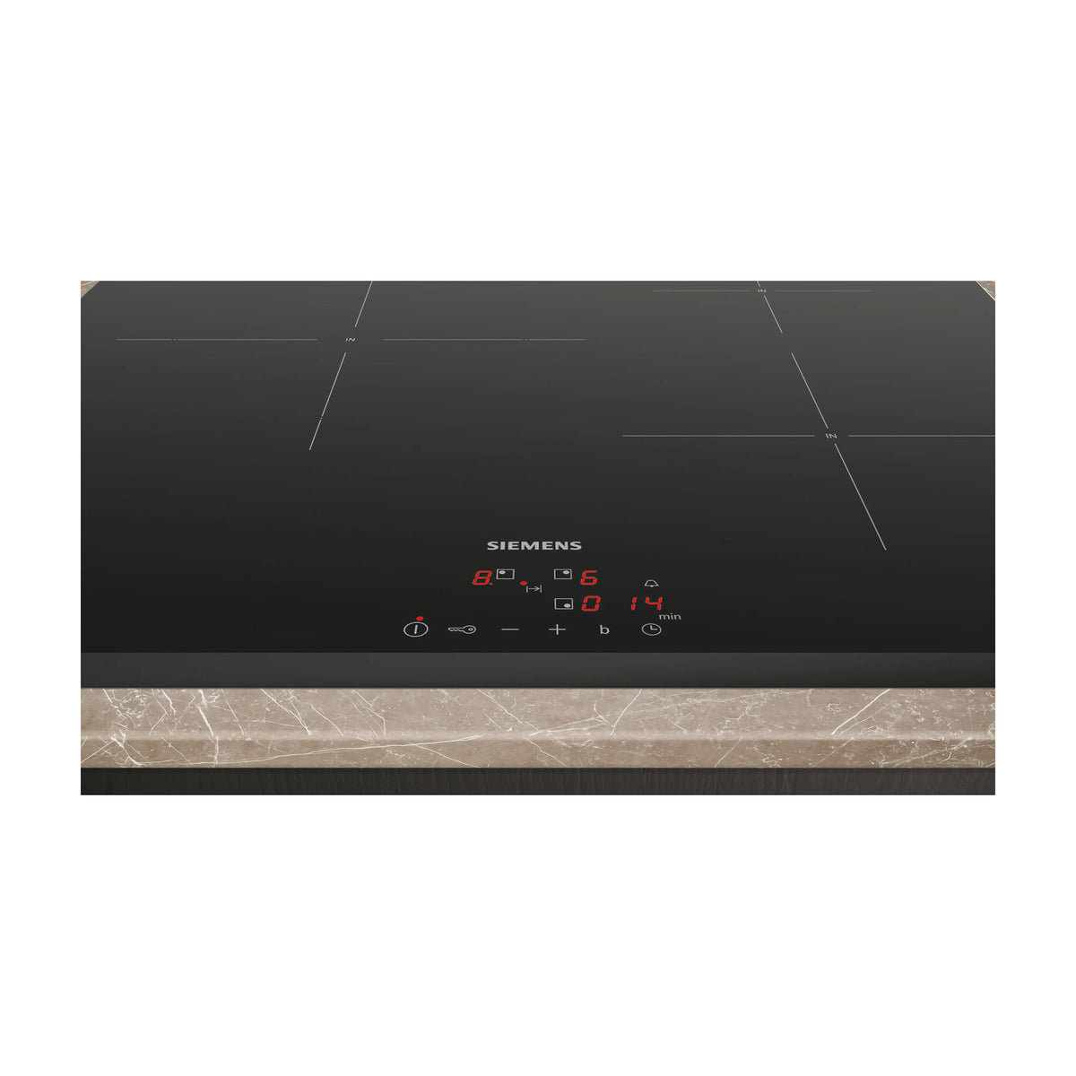 Placa de inducción Siemens EU63KBJB5E de 60 cm, 3 zonas y control táctil