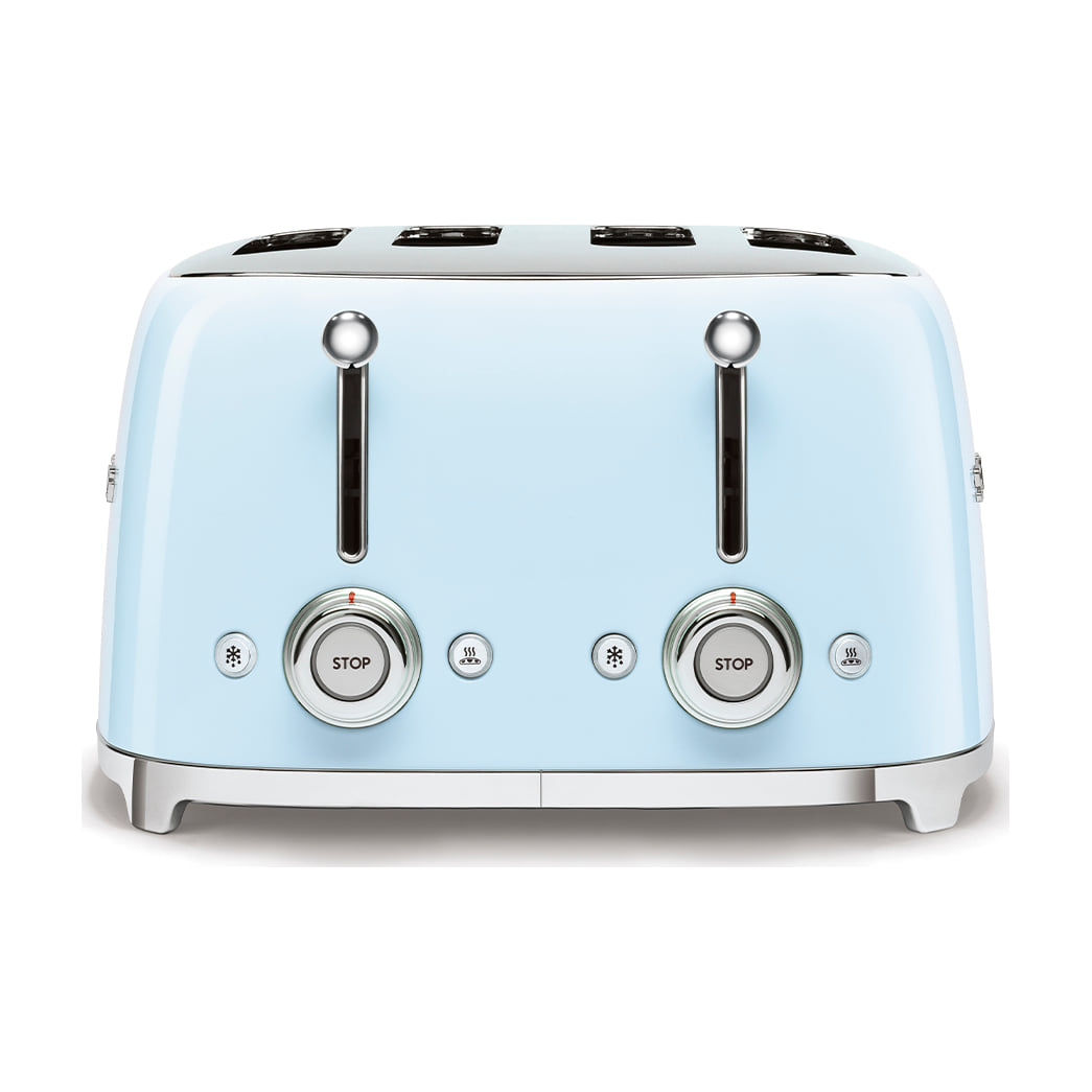 Tostadora Smeg TSF03PBEU de 4 ranuras y 2000 W, azul pastel