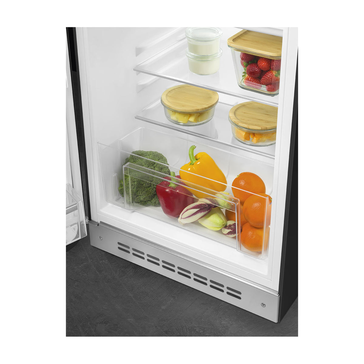 Frigorífico de una puerta Smeg FAB10LBL6, 122 l, negro