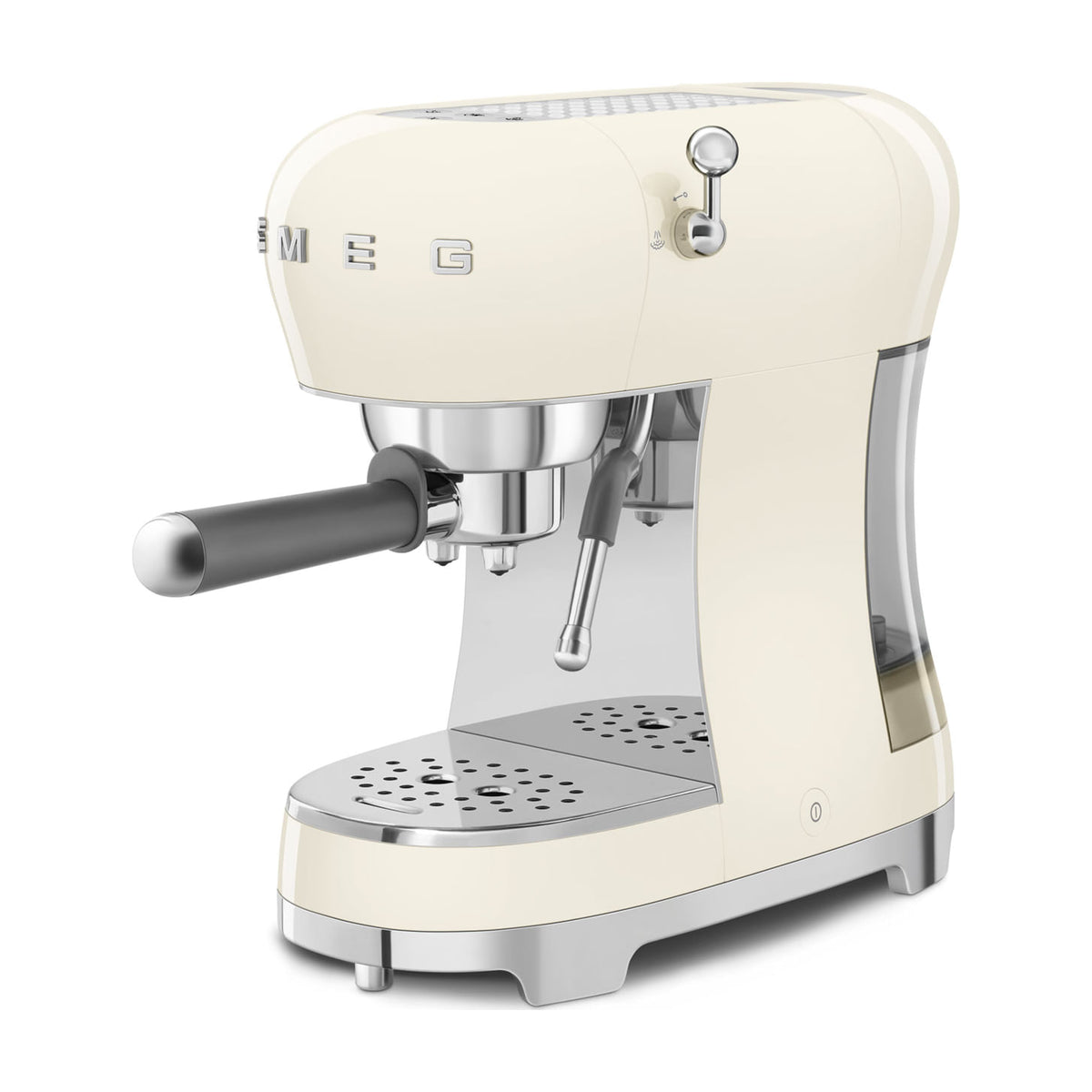 Cafetera espresso manual Smeg ECF02CREU de 15 bar en color crema