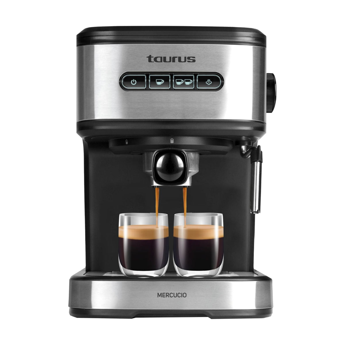 Cafetera espresso Taurus Mercucio de 20 bar con depósito de 1,5 L