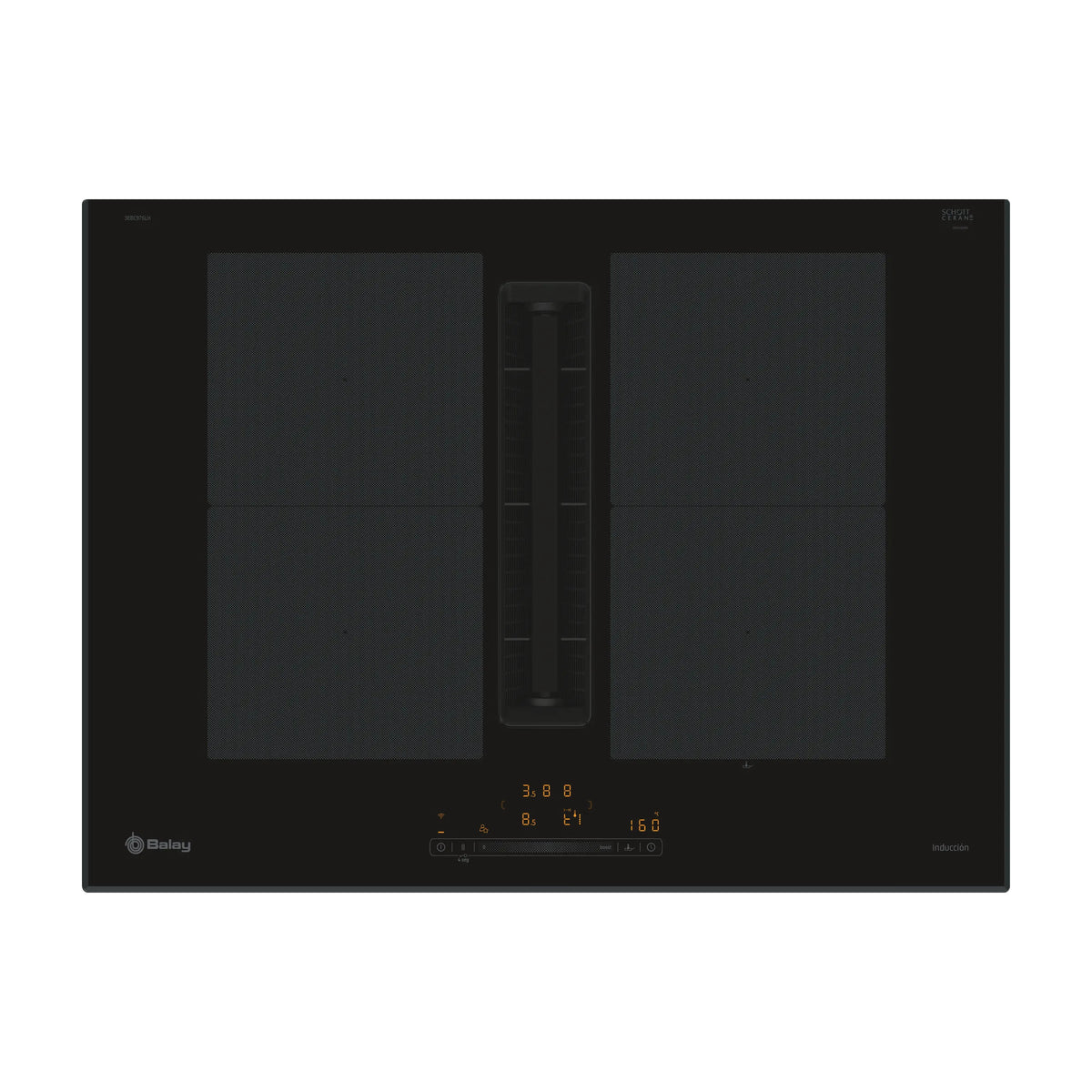 Placa de inducción con extractor Balay 3EBC976LH de 70 cm con Home Connect