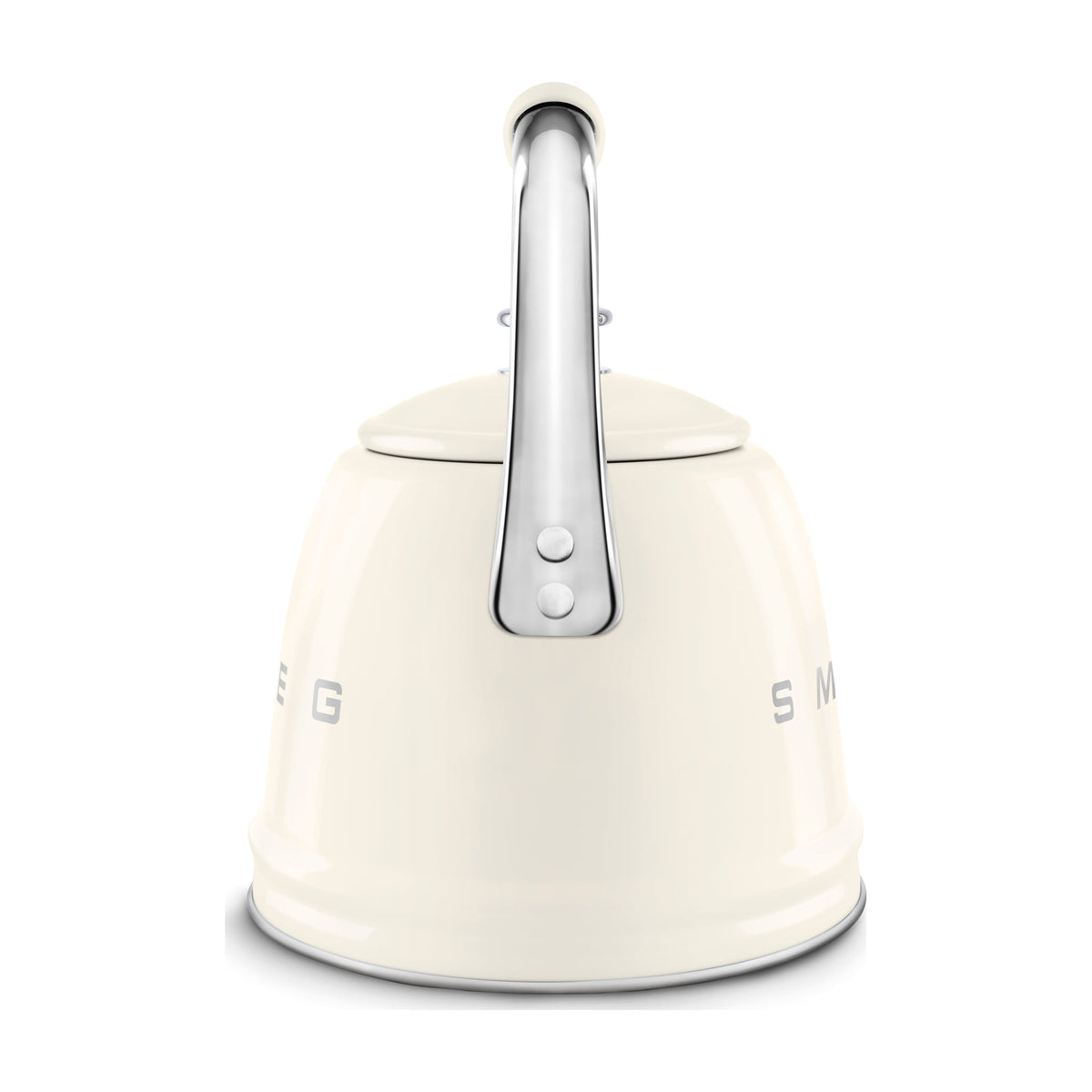 Hervidor silbante Smeg WKF01CR de 2,3 l, crema y apto para inducción