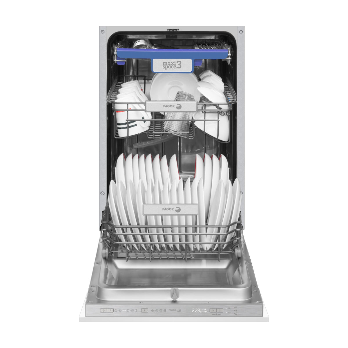 Lavavajillas integrable Fagor 4LVF-435ADIT de 45 cm, 10 cubiertos y AutoOpen