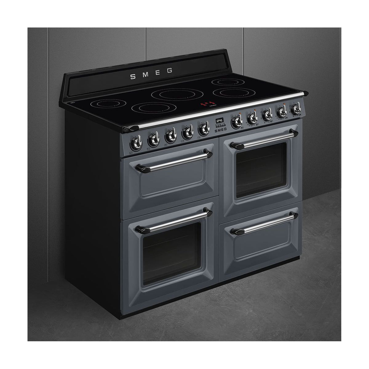 Cocina de inducción Smeg TR4110IGR2, 110 cm y 3 hornos