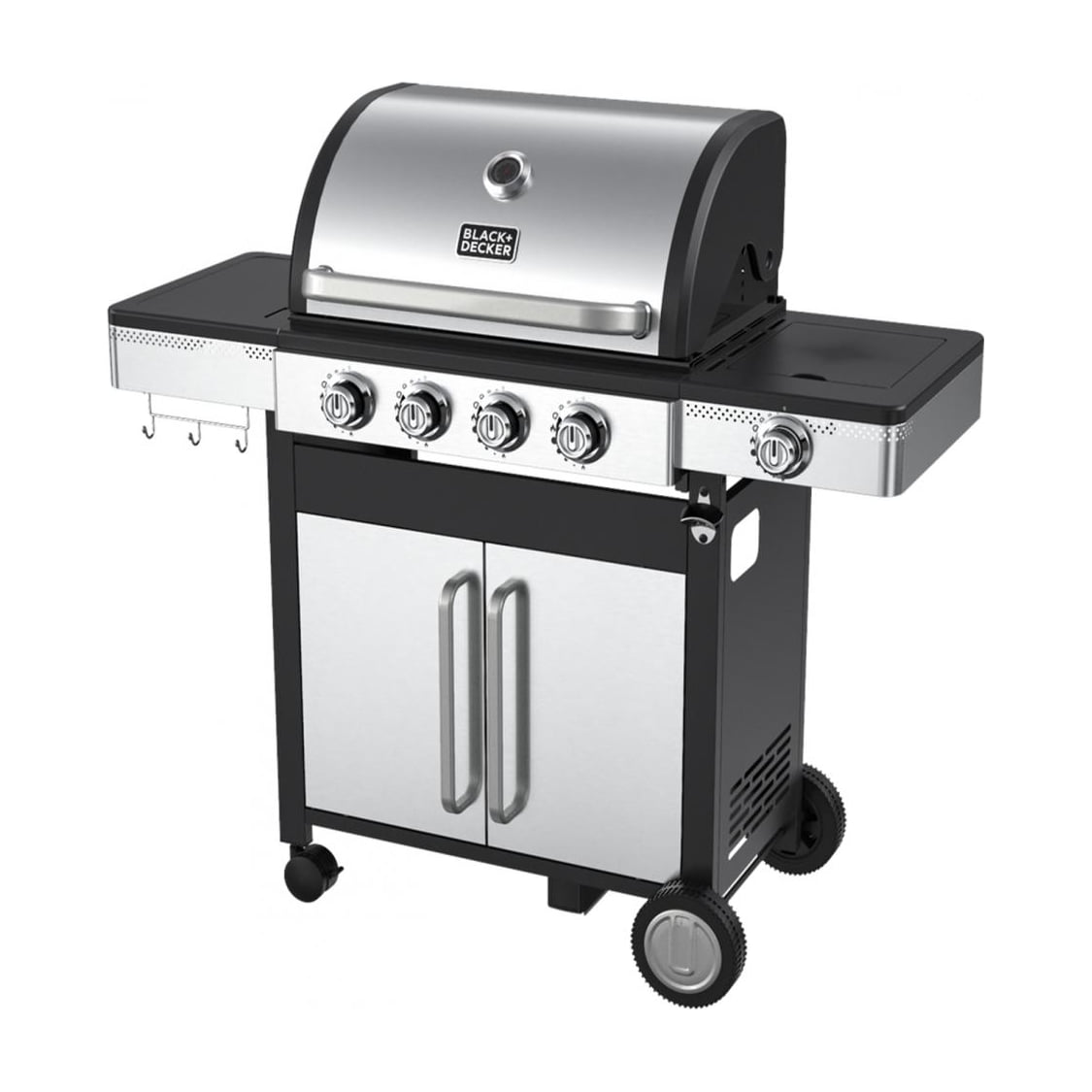 Barbacoa de gas BLACK+DECKER BXOG16550E con 4+1 quemadores y parrilla de hierro fundido
